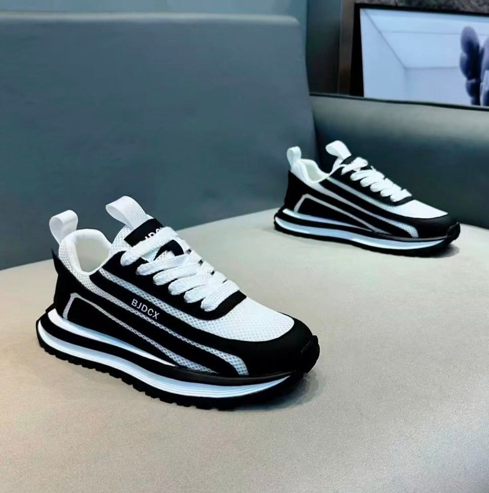Men's shoes 2026 new spring mesh breathable trendy versatile athletic casual shoes men's chunky sole hot-selling dad shoes