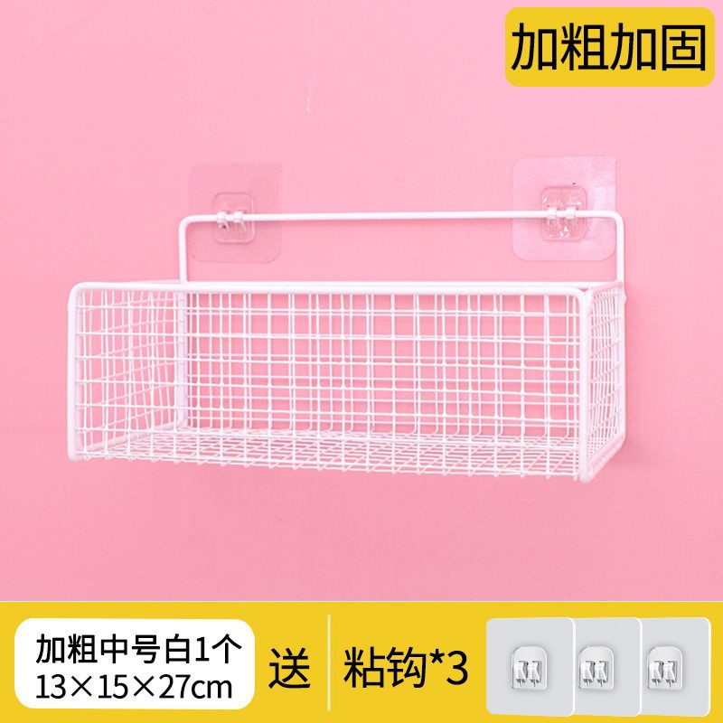No-drill wall shelf, bedside storage, dorm room hanging basket, bedroom essentials, wall-mounted organizer, perfect for rentals