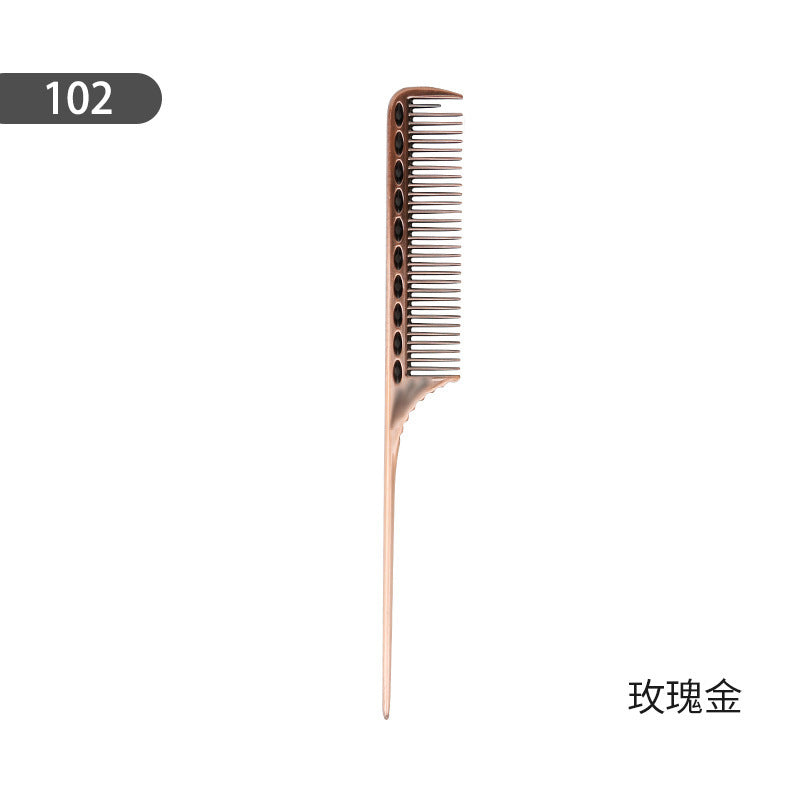 Hair stylist's special hair cutting comb, non-slip handle, anti-static hair cutting comb, steel needle, pointed tail partition, highlighting hair comb