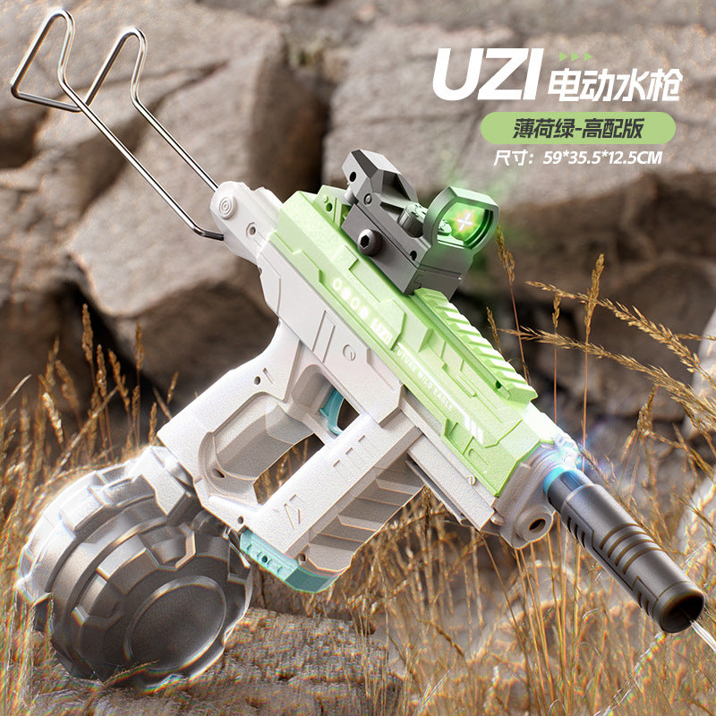 new arrival space manual and automatic three-function scorpion uzi light electric water gun summer men's water toy