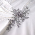 New arrivalfashionwhite appliqué dress ruffles pleated waist slit elegance party hip skirt dress