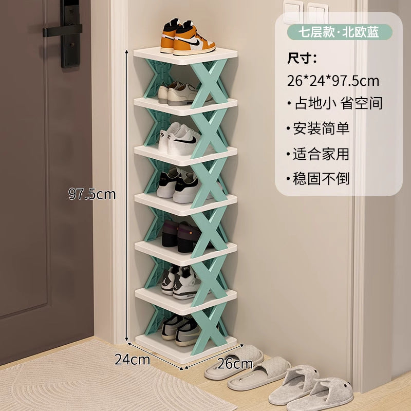 Shoe rack for home door multi-layer small narrow rental house simple shoe rack indoor new arrival 2025 popular shoe cabinet