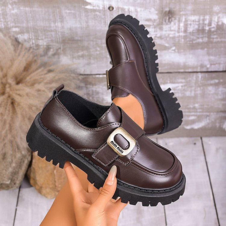 spring/autumn new arrival: thick-soled loafers for cross-border e-commerce. plus sizes available. price difference: $0.67. wholesale options available. dropshipping to  and