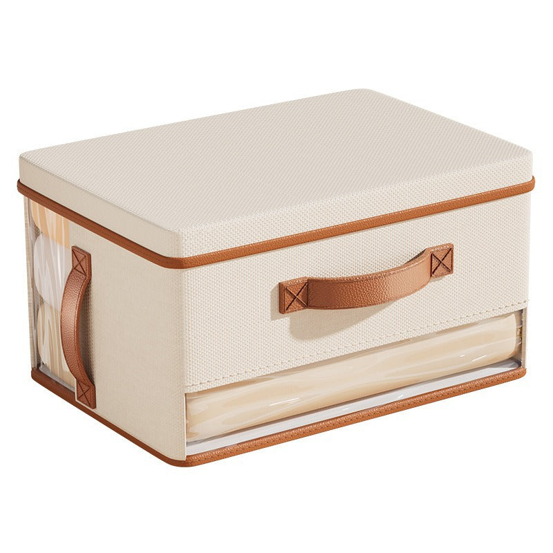 New Oxford cloth visual storage box, household wardrobe storage storage, large capacity flip cover storage, finishing box