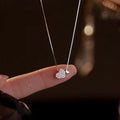 Zircon double heart necklace for women, 2025 new arrival, light luxury, minimalist, sweet, niche, high-end clavicle chain - perfect gift for her