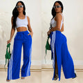 C6960 cross-border   independent station fashion women's single pants solid color sweatpants multi-color