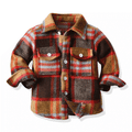 Japanese and korean style children's shirts - new export collection: kids' shirts, turn-down collar, boys' plaid long-sleeve flannel shirt