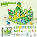Dinosaur paradise painted diamond pattern magnetic building blocks 142pcs