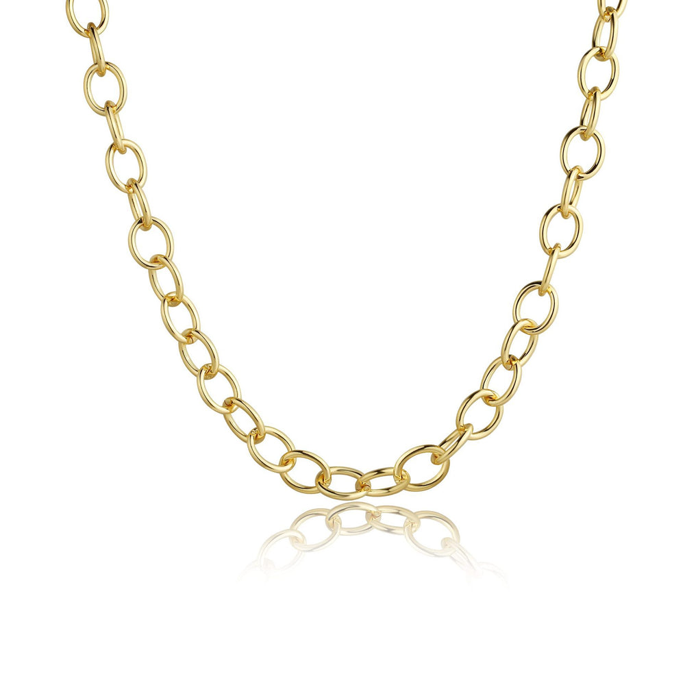 Amazon cross-border hot-selling jewelry stylish thick chain necklace fashion street style fashion ot buckle can be stacked clavicle chain