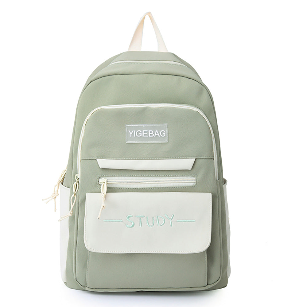 New Korean version of large-capacity student backpack schoolbag ins men's and women's waterproof and wear-resistant casual backpack printed logo