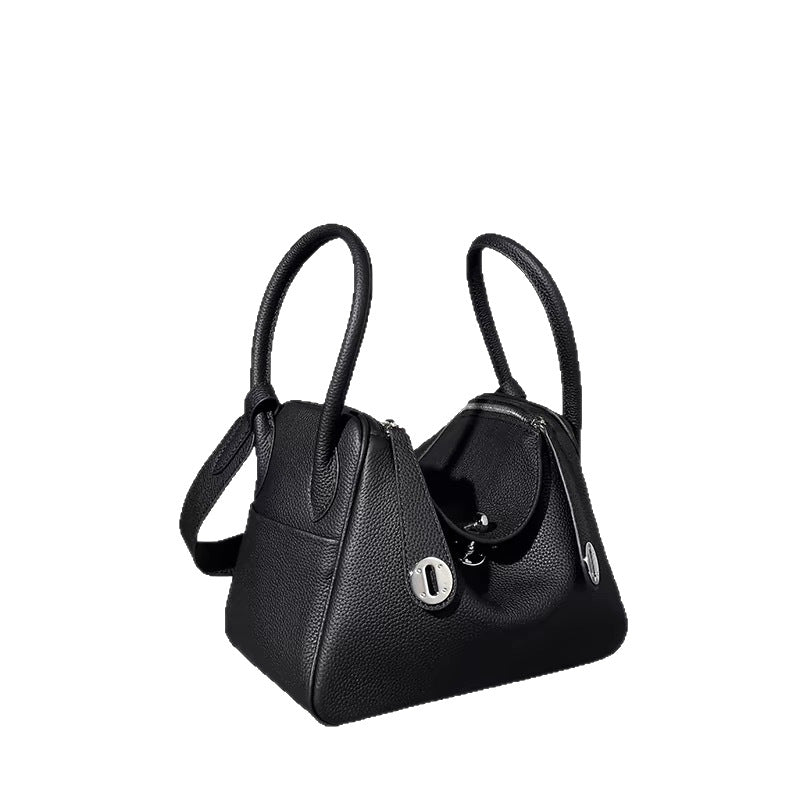 2024new arrivalmini lindy bag cowhide doctor bag genuine leather women's bag trendy shoulder crossbody satchel pillow medicine box bag