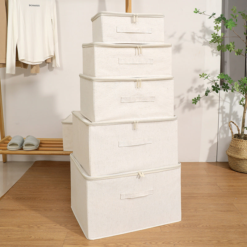 Washable clothing storage box Foldable large-capacity thickened fabric dustproof and moisture-proof upper cover quilt storage box