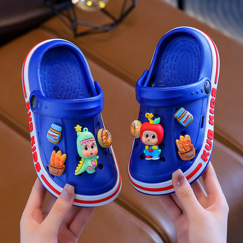 Kids slippers boys and girls summer baby clogs eva soft bottom indoor beach shoes children's sandals river tracing
