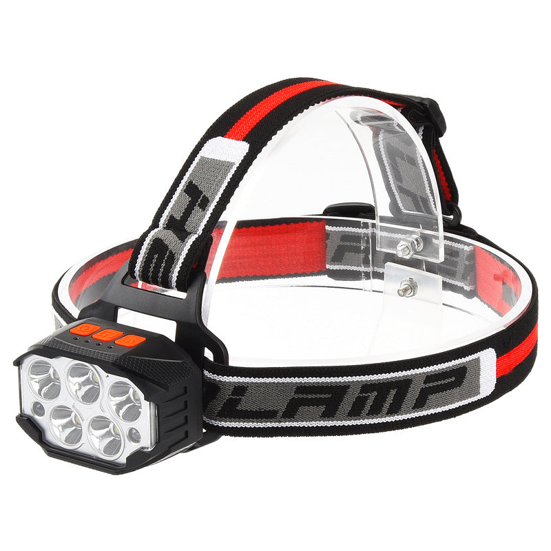 Cross-border new head-mounted usb charging induction headlight LED strong light headlight outdoor adventure camping flashlight direct sales