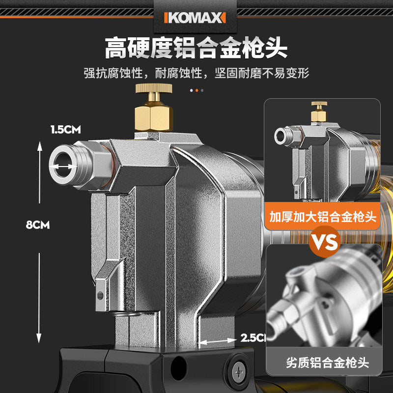 Digital display grease gun, cordless 24v lithium battery high-pressure automatic grease injector, portable wireless excavator-specific