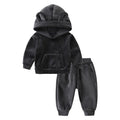 Kids' clothing  two-piece set: hooded sweatshirt & thermal underwear for boys & girls (toddler to mid-sized children) - trendy ins style