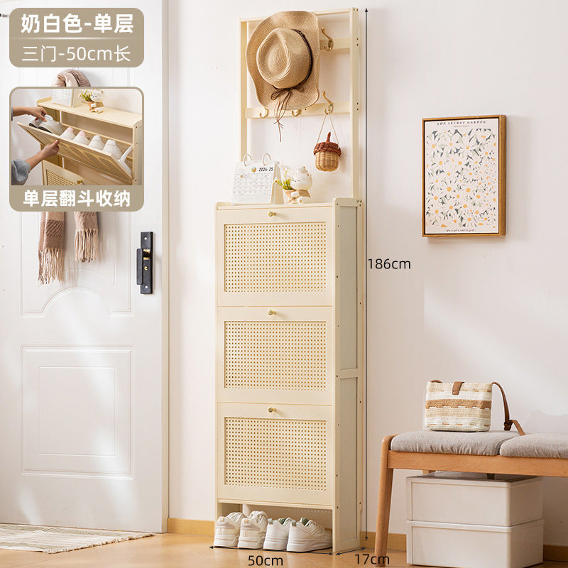 Simple shoe rack household door multi-layer with door dust-proof entry shoe rack shoe cabinet high vertical integrated storage rack