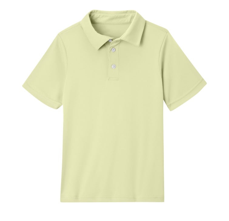 cross-border   kids' everyday casual short-sleeve solid color tops t-shirts polo shirts