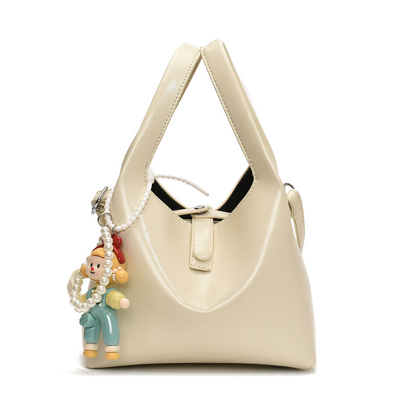 Cross-border Korean version of niche fashion bucket bag women's 2025 new versatile handbag casual shoulder bag messenger bag