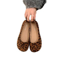 summer new round toe low-cut versatile bow single shoes cross-border leopard print plus size flat single shoes women's wholesale