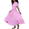 European and american style women's foreign trade dresses - summer women's dresses, fashionable casual versatile solid color v-neck waist-cinching maxi dress