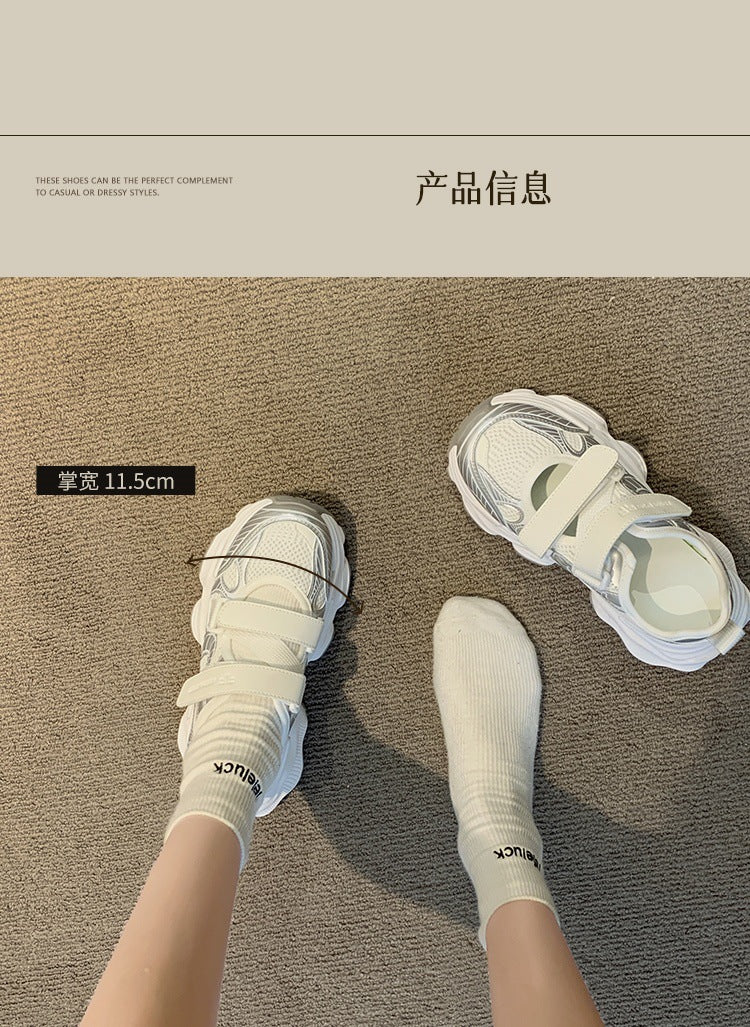 Baotou sports velcrothick sole sandals for women 2025 summernew arrivaleasiest for match dad shoes cut out breathable crocs shoes