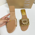 2025 summer new arrival: women's round-toe high heel espadrille sandals - openwork knit, apricot color - wholesale