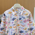 Spring & fallnew arrivalshirtpure cottonkids cartoon all-over printed shirtlong sleevescomfortablecasualboy stylenew arrival