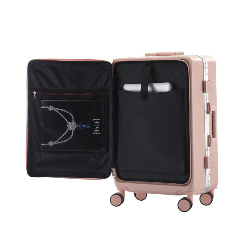 Customized logo suitcase for boys 24-inch new universal wheel aluminum frame trolley case for women 20 durable and strong password box