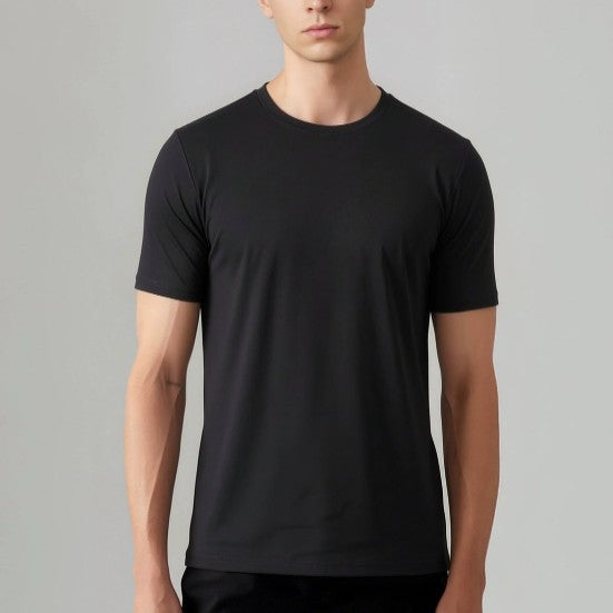 New arrival: cross-border, skin-friendly, quick-dry men's crew neck t-shirt - perfect for sports, casual wear, and versatile use: basketball, tennis, hiking, and commuting