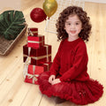 Girls' faux mink sweater - new  winter collection: warm, thick knit top for kids, soft and cozy knitwear for girls