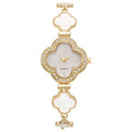 New arrival lazy pull-out four-leaf clover diamond ladies watch niche stylecasualclassy female student export bracelet watch
