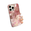 Large hole swirl shell case for apple 16 pro max, castle fireworks phone case, iphone 11 bracelet protective cover