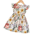 Spring new arrivals: girls' and children's floral sundress with flutter sleeves - wholesale & dropshipping available