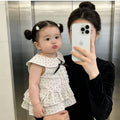 Summer infant cake skirt romper - korean style sleeveless bodysuit dress for baby girls - cute overalls