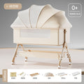 Baby crib - portable, foldable, multi-functional bassinet - convertible to full-sized bed for newborns