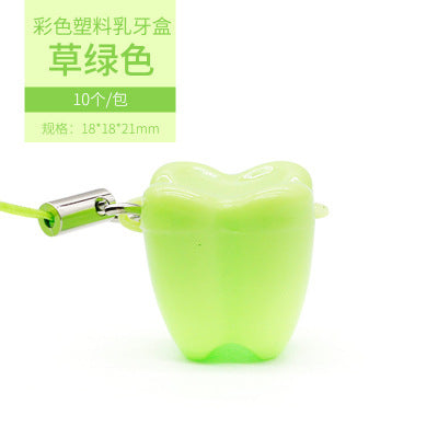 Children's baby tooth box, tooth change box, pendant, baby tooth storage box, colored plastic small tooth box, tooth storage box, tooth change box.