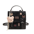 2025 new autumn/winter chic bear crossbody bag, fashionable versatile backpack, unique design double shoulder bag, casual women's bag