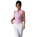 fashion  new arrivalfashionelegancestripesplaidv neck vest tops sleeveless shirt women's clothing