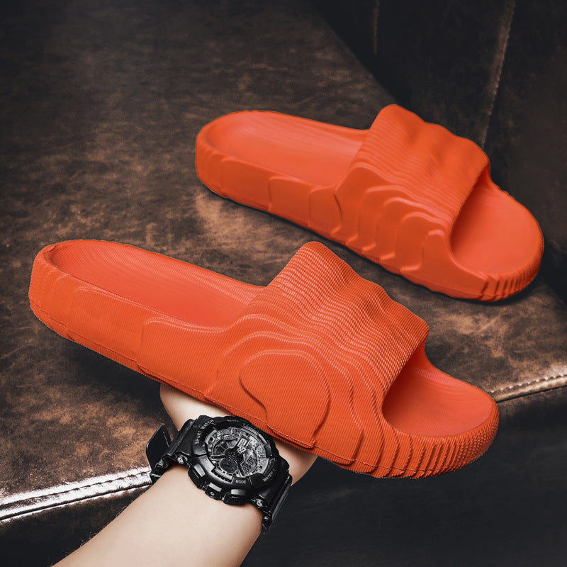 Cross-border cool slippers 2024 summer new one-word slippers men's and women's indoor and outdoor home slippers wholesale