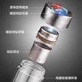 Pure titanium antibacterial magnetic cup tea water separation cup magnetic elastic tea cup double-layer glass car water cup tea cup gift box