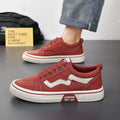 Men's canvas shoes 2025 new winter anti-slip athletic sneakers summer breathable red versatile casual men's shoes