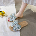Women's summer fashion slippers - fairy style, trendy indoor/outdoor home slippers with tassels and bows, anti-slip beach sandals