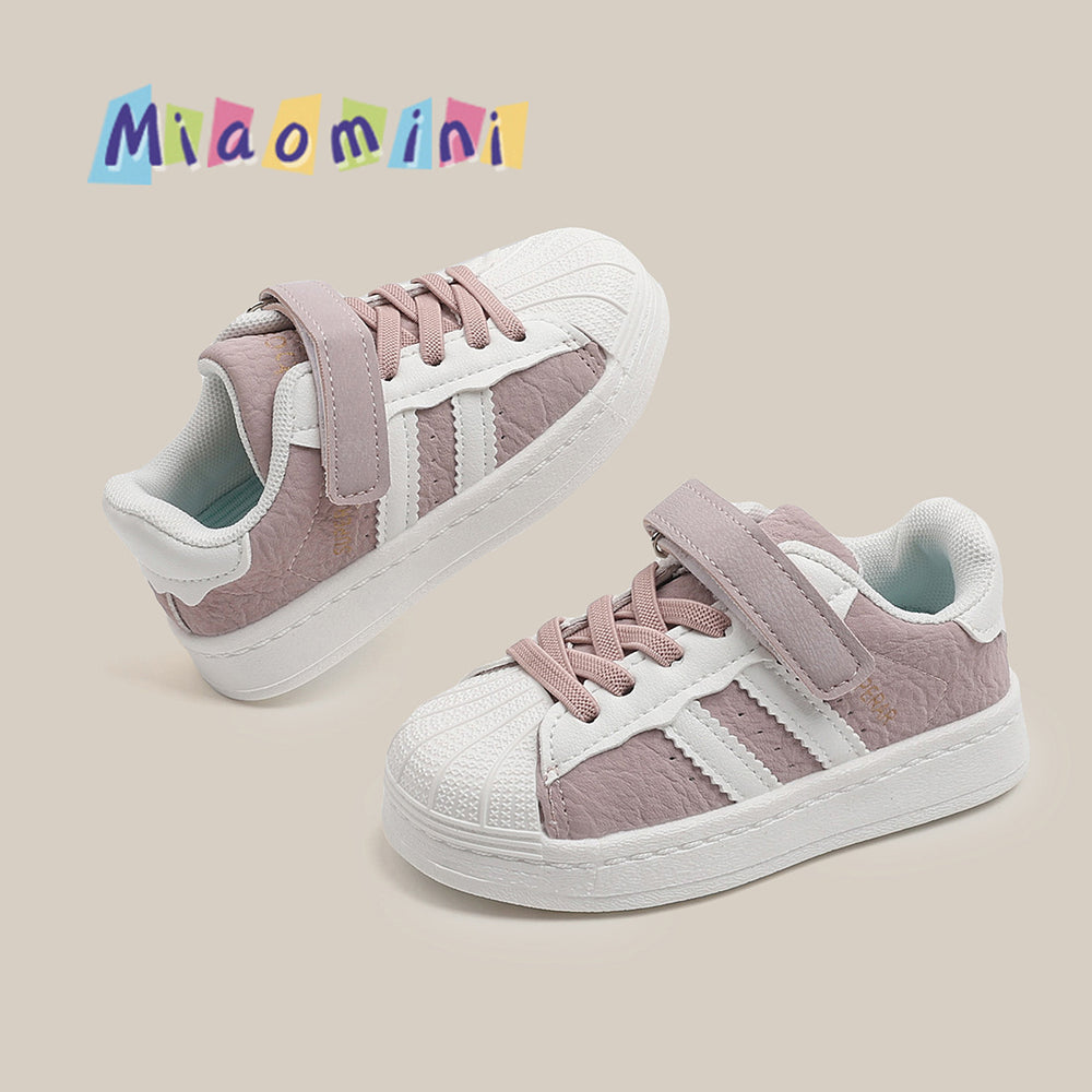 Kidswhite shoesautumnew arrivalgirlshell toecasual sneakers soft bottom boys sneakers kids sneakers