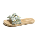 Summernew arrivalflower sandals and slippers for women outwear small fresh bows soft bottomnon-slip beach shoes flip-flops