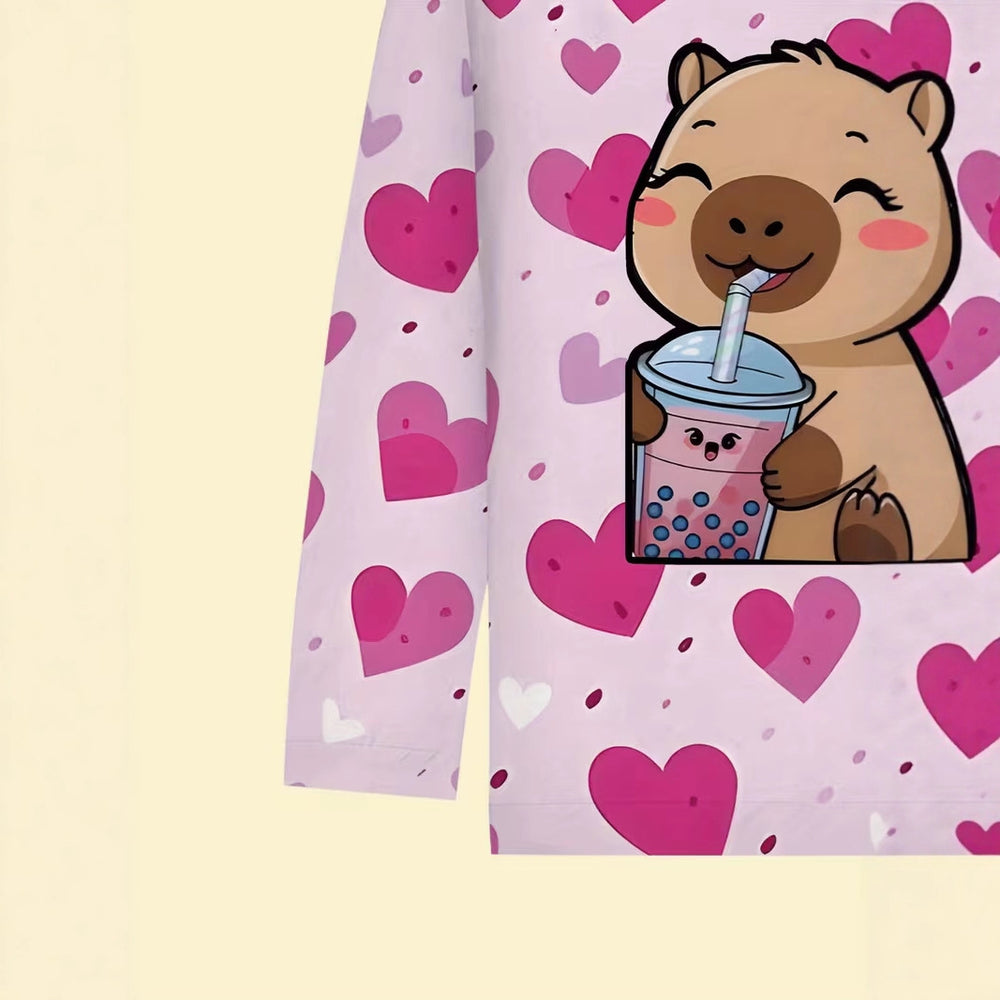 wholesale: girls' long-sleeved pajamas (set) - lightweight spring/autumn styles for toddlers and big kids