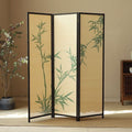 Screen bamboo tea room partition bamboo woven living room enclosure chinese style bamboo shadow foldable solid wood screen partition living room enclosure