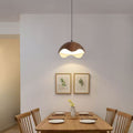 Used retro walnut grain tea room eggshell chandelier new creative dining room bar restaurant dining table chandelier