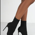 autumnew arrivalknitting elastic boots pointed toe socks boots knee socks high heel short boots plus size stiletto heel socks boots