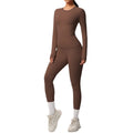 Ready-to-ship cross-border double-sided brushed, form-fitting, breathable solid color training yoga set, eight-piece athletic running fitness outfit for women